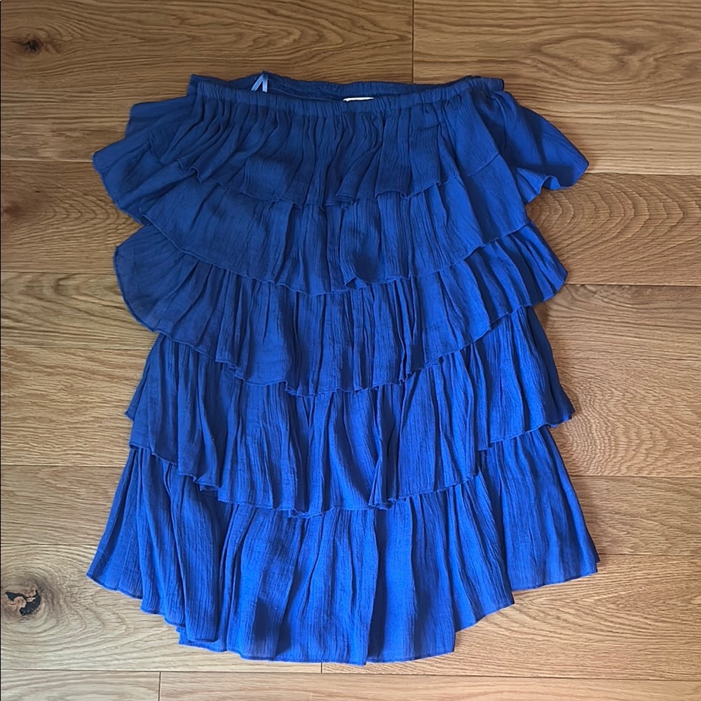 Mustard Seed Blue Ruffle Romper